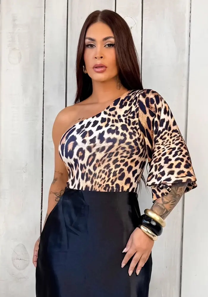 Body un hombro manga angel