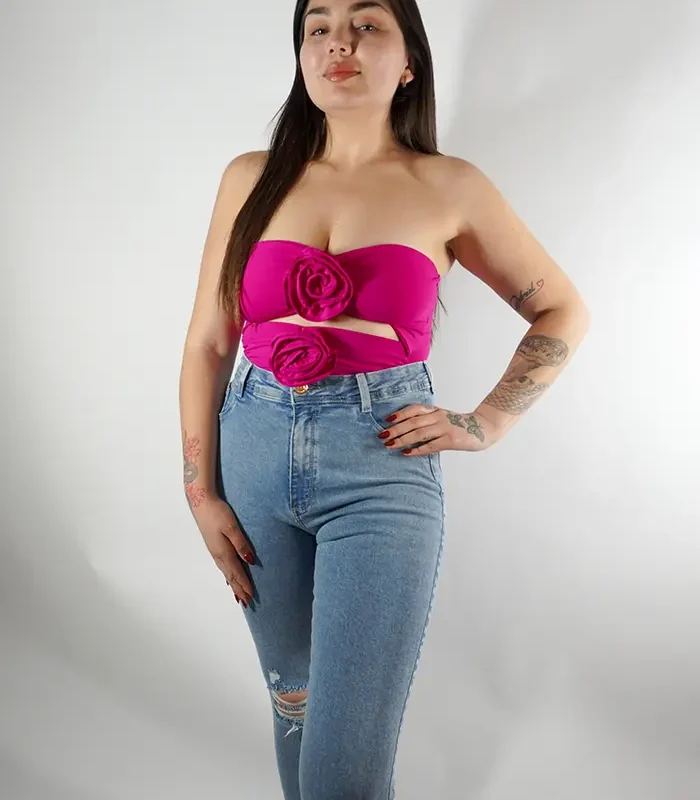 Jeans con faja claro